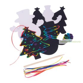 Karcolható papír dísz szett