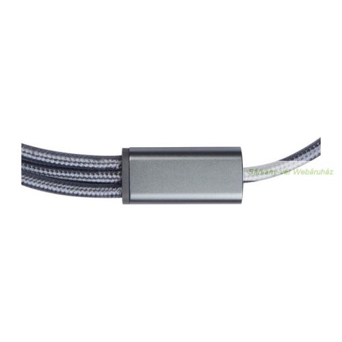 4 in 1 töltőkábel, USB, Micro USB, C-Type és lightning csatlakozóval