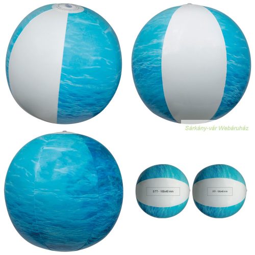 PVC mentes strandlabda, 26cm