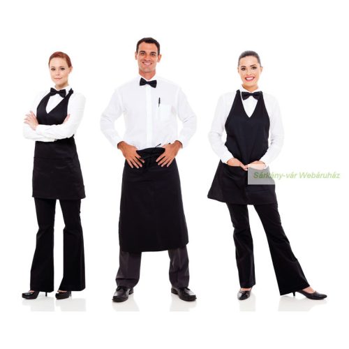 Koldby 2 zsebes pamut pincérkötény, 89 × 40 cm