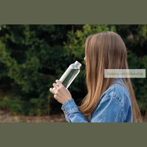 Üveg ivópalack juta tokban, 500 ml