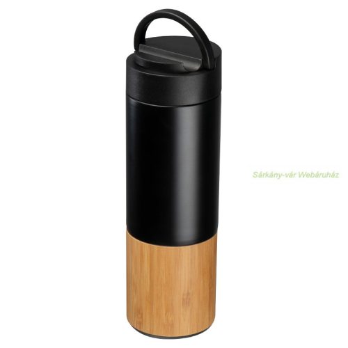 Vákuumszigetelt ivópalack bambusz talp, 500ML