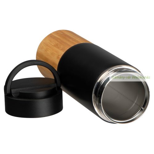 Vákuumszigetelt ivópalack bambusz talp, 500 ml