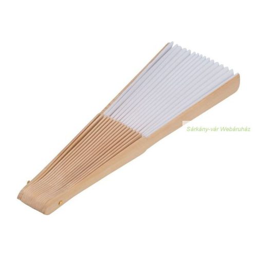 Papír legyező, fa nyéllel