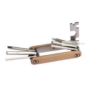 Kerékpár szerszámkészlet fa burkolatban