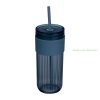 Műanyag pohár szívószállal, 660 ml