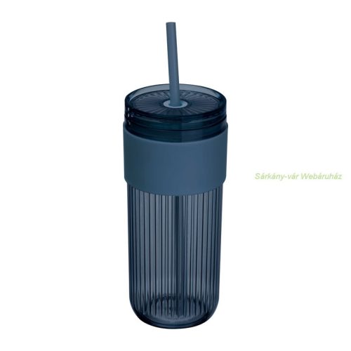 Műanyag pohár szívószállal, 660 ml