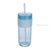 Műanyag pohár szívószállal, 660 ml