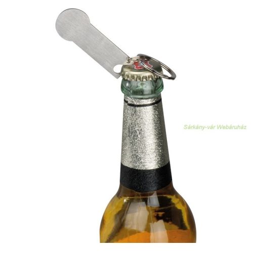 Stickit fém kulcstartó, érme és sörnyitó - fekete