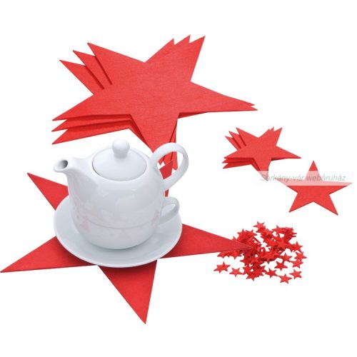 Filc csillagdísz szett, 82 db