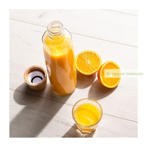 ANAMUDI  üveg kulacs bambuszfedél, 750 ml