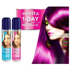 Metálfényű hajszínező spray, metallic 1-nap, 50 ml