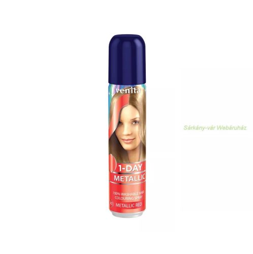 Metálfényű hajszínező spray, metallic 1-nap, 50 ml