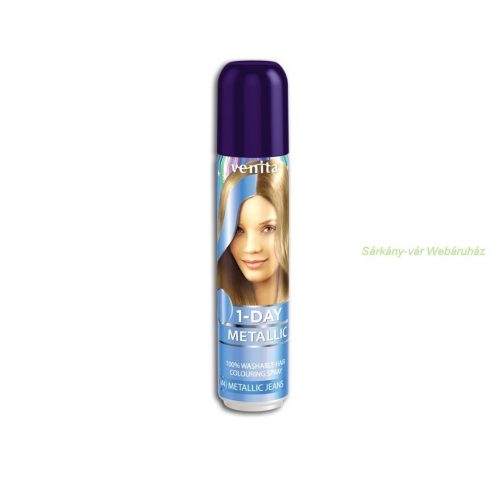 Metálfényű hajszínező spray, metallic 1-nap, 50 ml