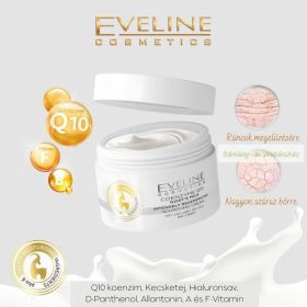   Q10 Eveline Kecsketej Intenzív regeneráló, tápláló nappali és éjszakai krém,  50 ml – száraz és nagyon száraz bőrre