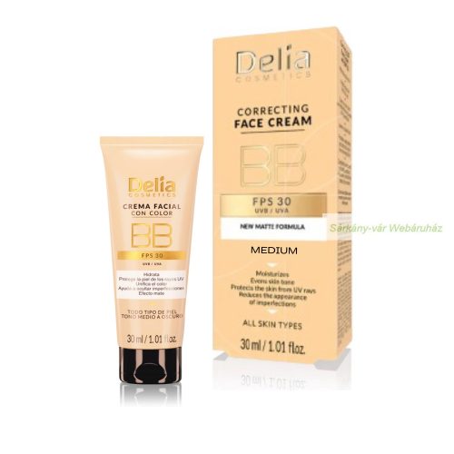 Delia Cosmetics BB krém SPF 30, medium, 30 ml - DELIA