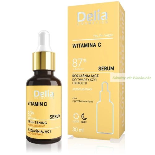 Világosító szérum arcra, nyakra és dekoltázsra C-vitaminnal, 30ml