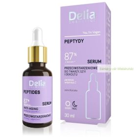  Anti-aging szérum az arcra, nyakra és dekoltázsra peptidekkel, 87%-ban természetes eredetű összetevők