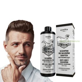   Sötétítő sampon férfiaknak ősz hajra, 200ml - Venita Men