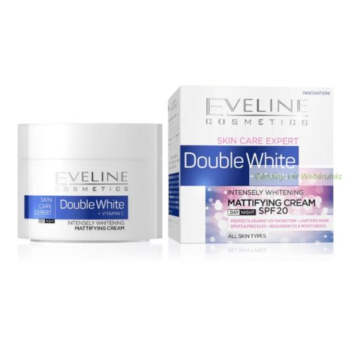 Double White +C-Vitamin fehérítő krém, 50 ml - EVELINE