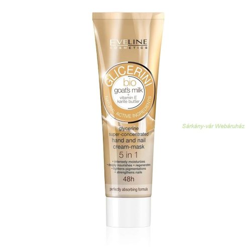 Glicerini  kéz- és körömápoló krém-maszk BIO-Kecsketej 100ml - – EVELINE