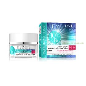   HYALURON CLINIC 50+ Arckontúr formáló Lifting arckrém, 50 ml- EVELINE