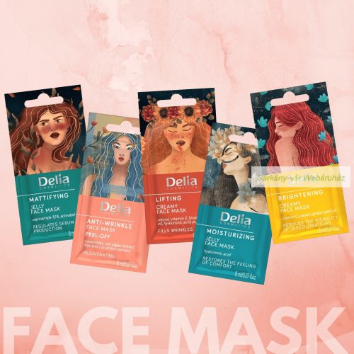 Bőrvilágosító arcmaszk, 8ml - DELIA