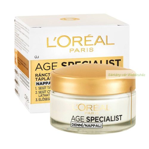 L'Oréal Age Specialist ránctalanító, tápláló 65+ nappali krém, 50 ml