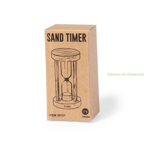 Sand Timer borszilikát Homokóra 3 perces, 4,2 Ø x 8,1 cm