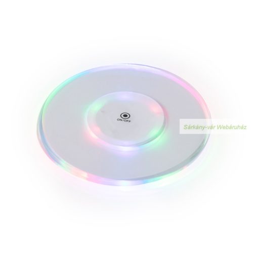 Vitalij akril poháralátét 6 színű LED-del, ø100×3 mm