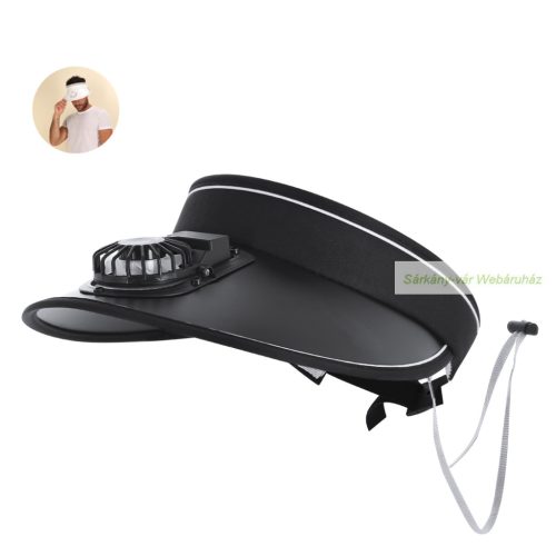 Fejvédő, napellenző, beépített ventilátorral, 150 mAh