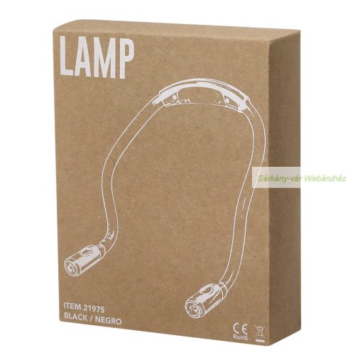 Olvasó lámpa, rugalmas testtel, 4 LED-del