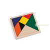 Fa puzzle, színes, 9,8 x 9,8 x 0,7 cm