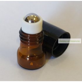 Fém golyós barna üveg, 1ml