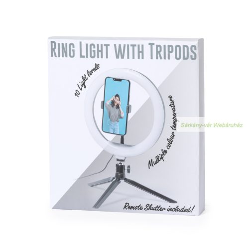 Kristen selfie lámpa állvánnyal, 120LED - 30 × 26 × 34,5 cm