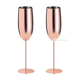 Gagax rézbevonatú pezsgőspohár szett, 270ml - 2 db