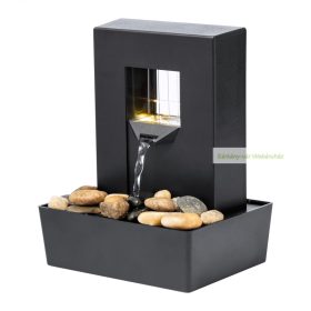   Huntan Dekoratív szökőkút LED fényekkel, 11,3 × 15,3 × 8,5 cm 