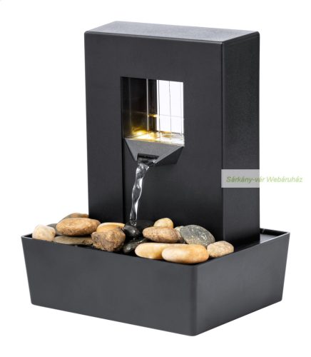 Huntan Dekoratív szökőkút LED fényekkel, 11,3 × 15,3 × 8,5 cm 