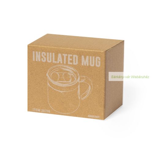 Bokat duplafalú thermo bögre  fedéllel, 330 ml