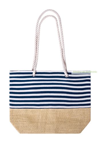 Ivyx Cipzáras  juta és pamut strandtáska, 55 x 39 x 15 cm