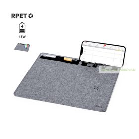  Deuz RPET vezeték nélküli töltős(15W) egérpad, 31 x 27 x cm