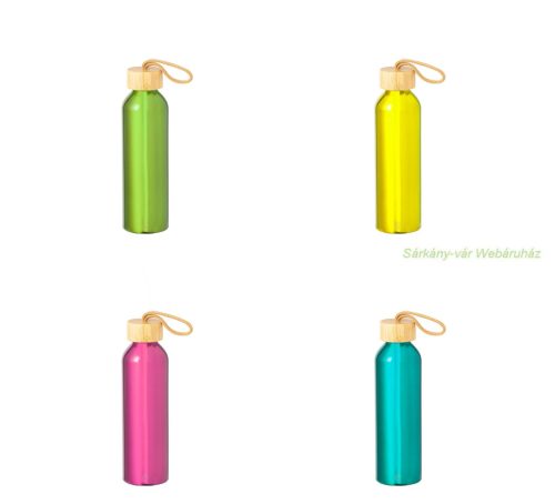 Irvinson metál kulacs, bambusz tetővel, 600 ml