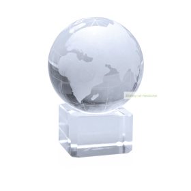Bola world földgömb, trófea üveg kockával