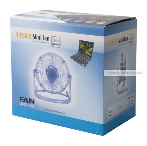 Miclox asztali mini ventilátor, 14,9 x 14 x 9,5 cm