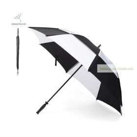 Budyx fekete-fehér, szélálló golf esernyő, ø135 cm