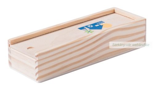 Fa dominó állatfigurákkal, 15 × 3 × 5 cm
