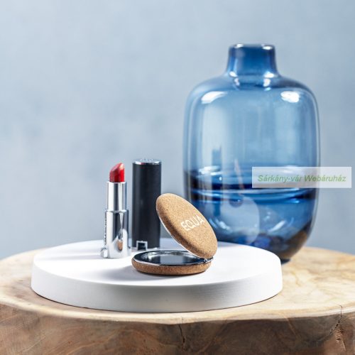 Alunax zsebtükör, nagyítós - parafa borítású,  ø62×20 mm