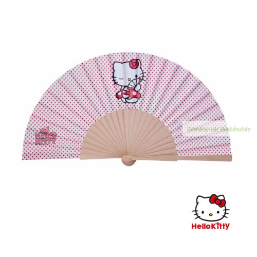 Hello Kitty®  legyező, fa - 42 x 21 x cm