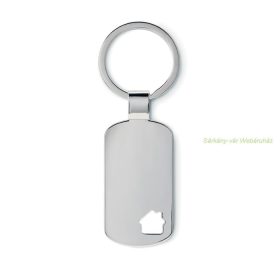 Fém kulcstartó házikó motívummal