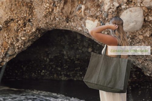 VINGA Hilo AWARE™ újrahasznosított vászon maxi táska, 49.5x18x37 cm